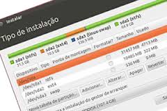 Criando tabela de partição no Ubuntu durante instalação